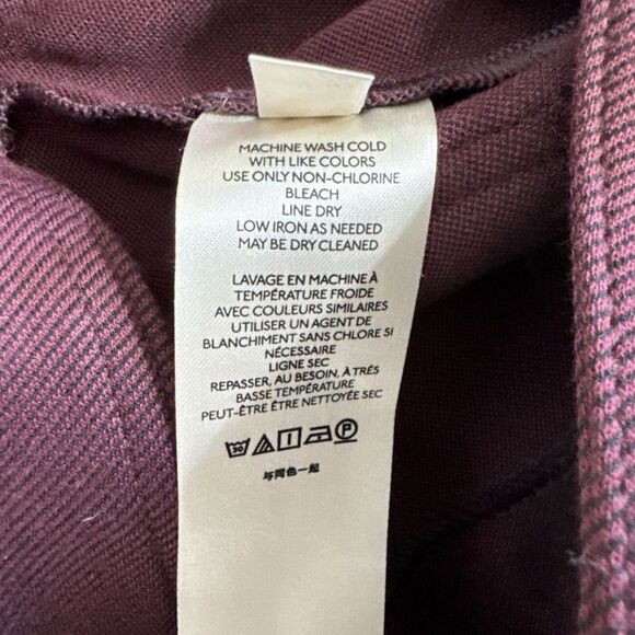 Maeve Anthropologie Womens Size 6 Plum Purple High Rise Seamed Split Hem Skinny - Picture 10 of 12